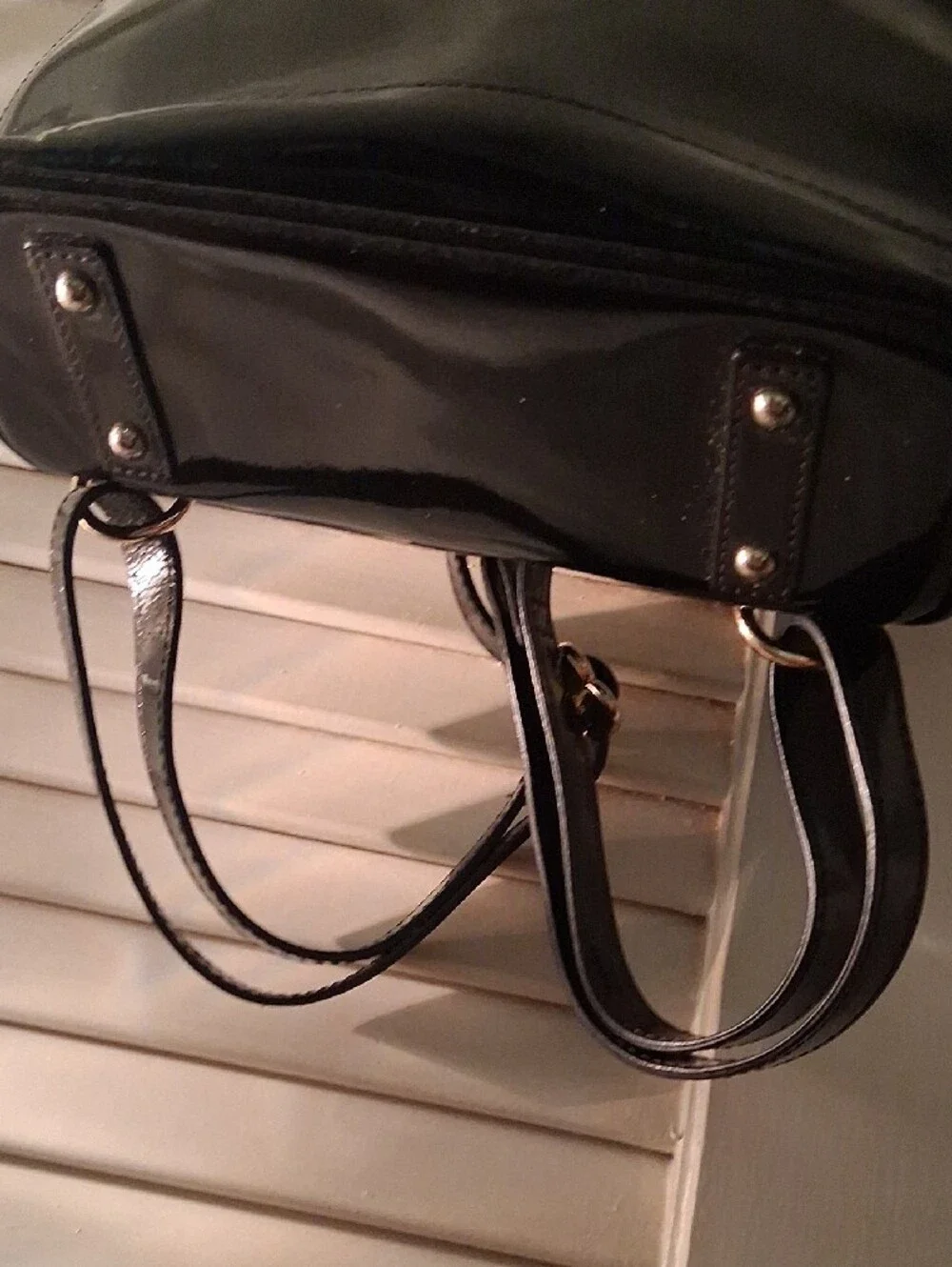 Dooney & Bourke Black Patent Leather Backpack